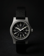 Low-light view of the Marathon 36mm SSGPM. Self-powered Tritium tubes and MaraGlo™ ensuring unmatched visibility in dark environments.