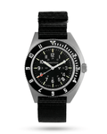 Front view of the Marathon 41mm SSNAV-D AUTO. The first Steel Navigator with an automatic movement. A definitive centerpiece for watch collections.