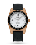 Alsta nautoscaph automatic bronze watch with premium white dial. Part of our watches collections.